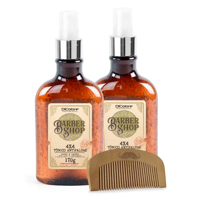 Barber Shop Kit 2 com Tonicos anti falhas  1