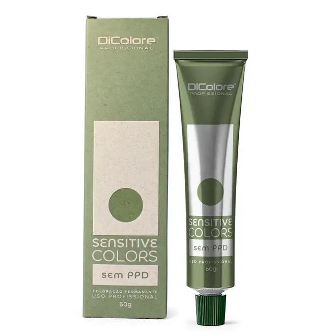 SENSITIVE COLORS 6.1 LOURO ESCURO ACINZENTADO - TINTURA SEM PPD 60G  1