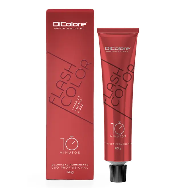 FLASH COLOR 4.0 CASTANHO MEDIO - COLORAçÃO EM 10 MINUTOS 60g  1