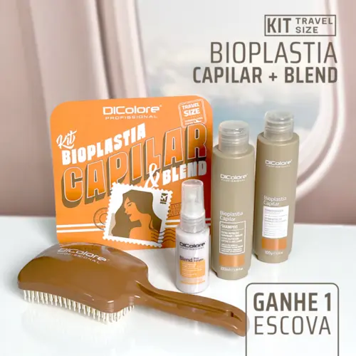 Kit Travel Size - Bioplastia Capilar & Blend com necessaire brinde