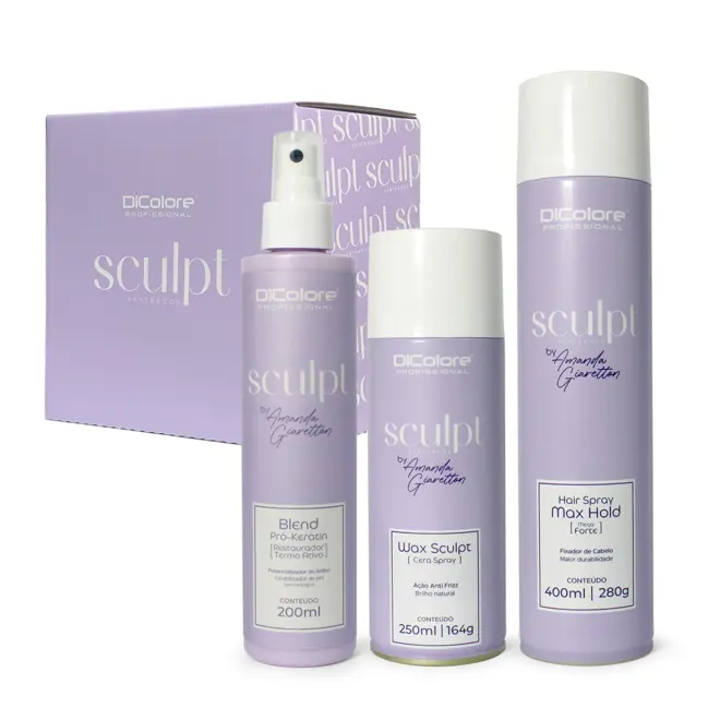 Sculpt  Antifrizz + Fixação Kit para todos os Penteados  1